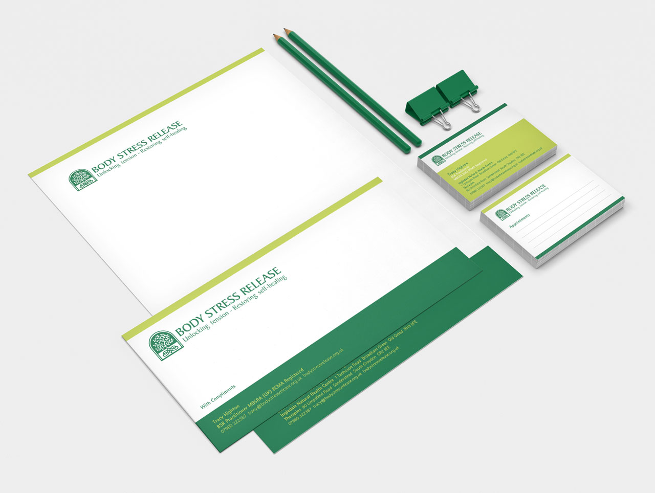 letterhead business cards compliment slip design