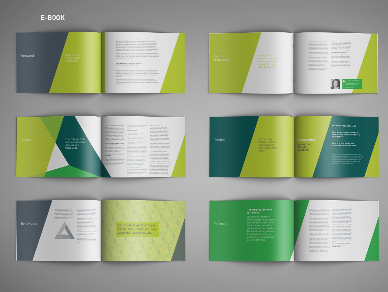 spreads from book design